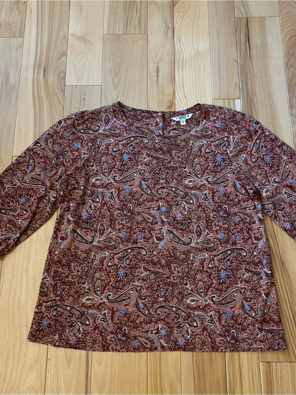 Fatface Paisley Multicolor Cotton Modal Top